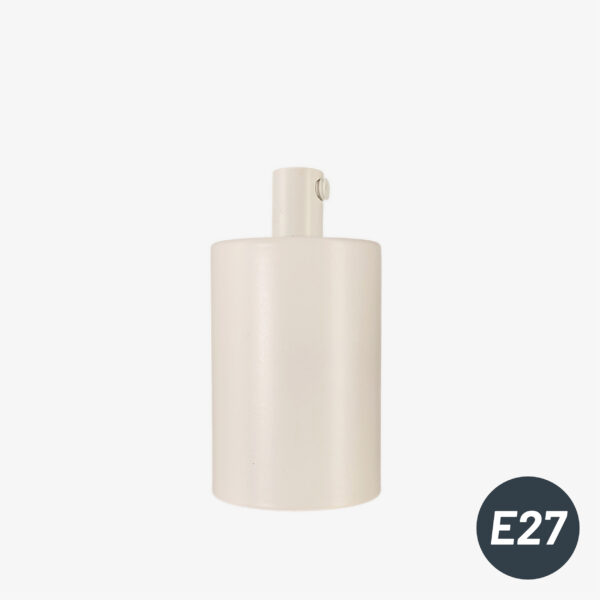 Kit cache douille E27 blanc mat pour cable – Cylindrique Electrical Component: Matte White E27 Socket Cover Kit for Cable – Cylindrical – MCFL0400702C2