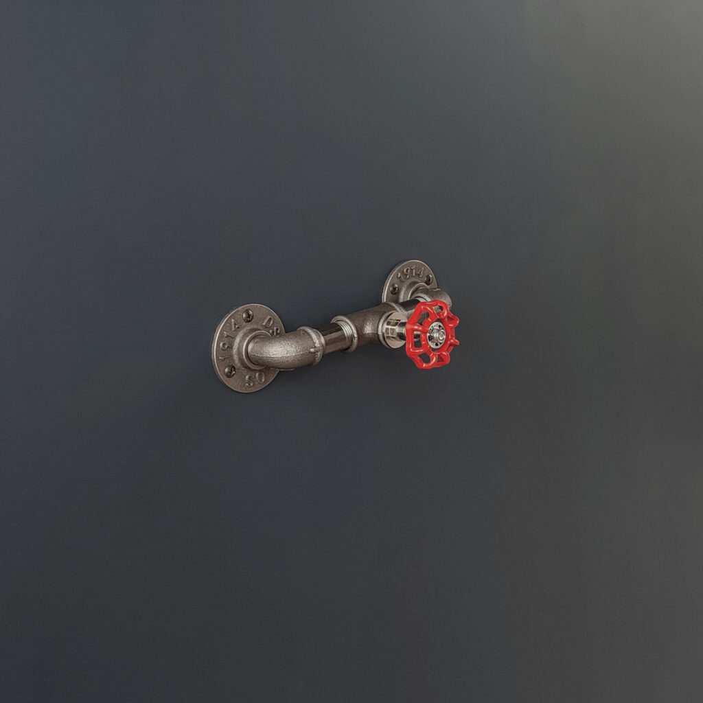 Porte Manteau Industriel une vanne 1914 Vintage sur bride 1914 – 1 Vanne Volant Rouge &ndash; MCFK2110512