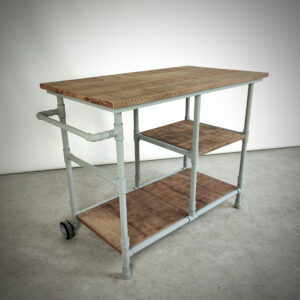 Table industrielle desserte concept tube style industriel galva zinc à froid - MC Fact