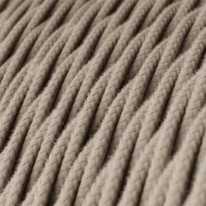 Elektrischer Draht Textile Twisted Fabric Beige Turteltaube Baumwolle - 2 Fäden, 1m für DIY-Leuchten - MCFE0010143T4S01