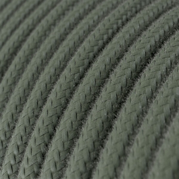Ronde textielkabel, grijs-groen katoen – 1 m voor DIY-hanglamp – MCFE0000247T4S01