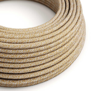 Elektrischer Draht Textile Rundgewebe Beige Jute und Tweed Rost für DIY Hängelampe - MCFE0000291T4