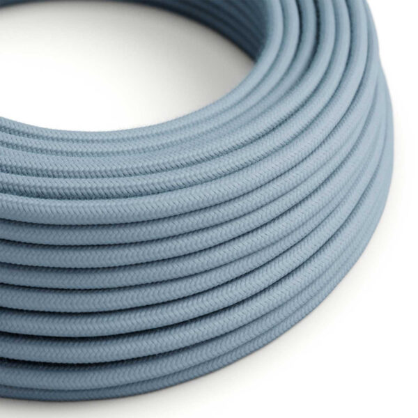 Round Textile Electrical Cord, Ocean Blue Cotton, for DIY Pendant Lights – MCFE0000246T4