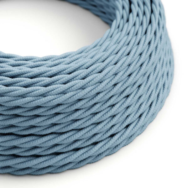 Ocean Blue Textile Twisted Cotton Fabric Electrical Cord for DIY Lighting – MCFE0010146T4