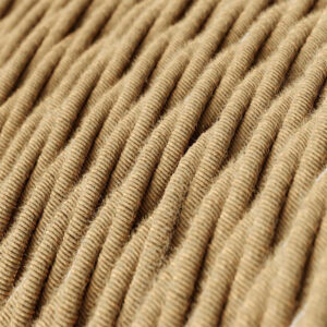 Fil Électrique Textile Torsadé Tissu Beige Jute – 2 fils, 1m pour luminaire DIY – MCFE0010148T7S01