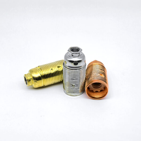 Lampenzubehör: E14-Metallfassung (DIY), blank, ohne Manschette – MCFL0406000W8
