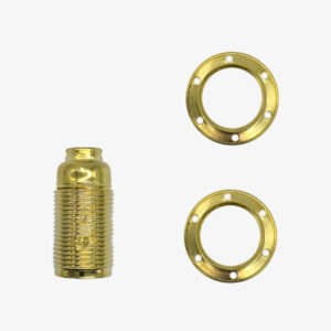 Composant électrique Douille E14 DIY double ferrule métallique nue – Laiton &ndash; MCFL0405124W8