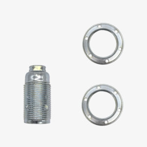 Composant électrique Douille E14 DIY double ferrule métallique nue – Chrome &ndash; MCFL0405123W8