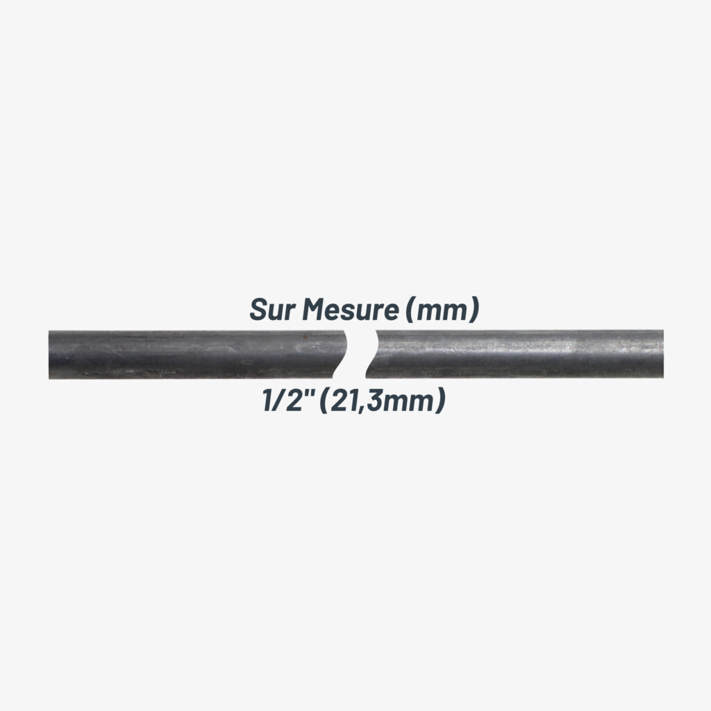 Tube acier noir série moyenne sur mesure – MCFP0000000W1