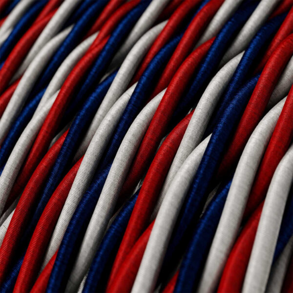 Elektrische kabel France Textile, stof met zijde-effect voor doe-het-zelf-verlichting – 3-aderig – MCFE0010261T2