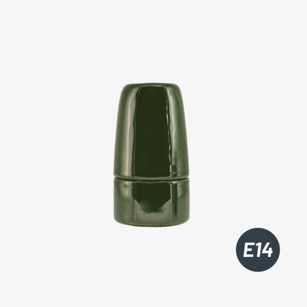 Lampaccessoire: E14-fitting van ongeglazuurd porselein – Groen – MCFL0405505B2