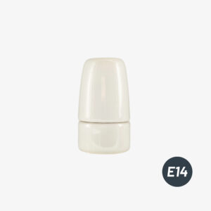 Zubehör für Lampenfassung Lampenfassung E14 aus blankem Porzellan - Weiß - MCFL0405502B2