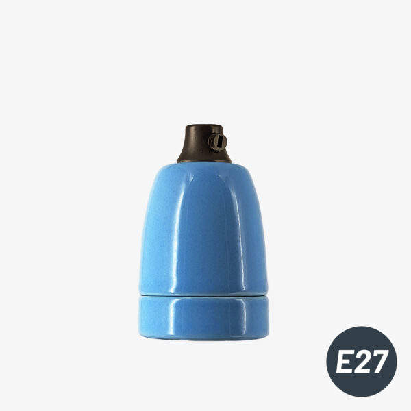 Kit douille E27 porcelaine bleu - MC Fact