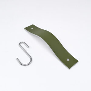 Oliv groen mat leer rechte garderobehaak - chroom - MCFA0070524L2W83