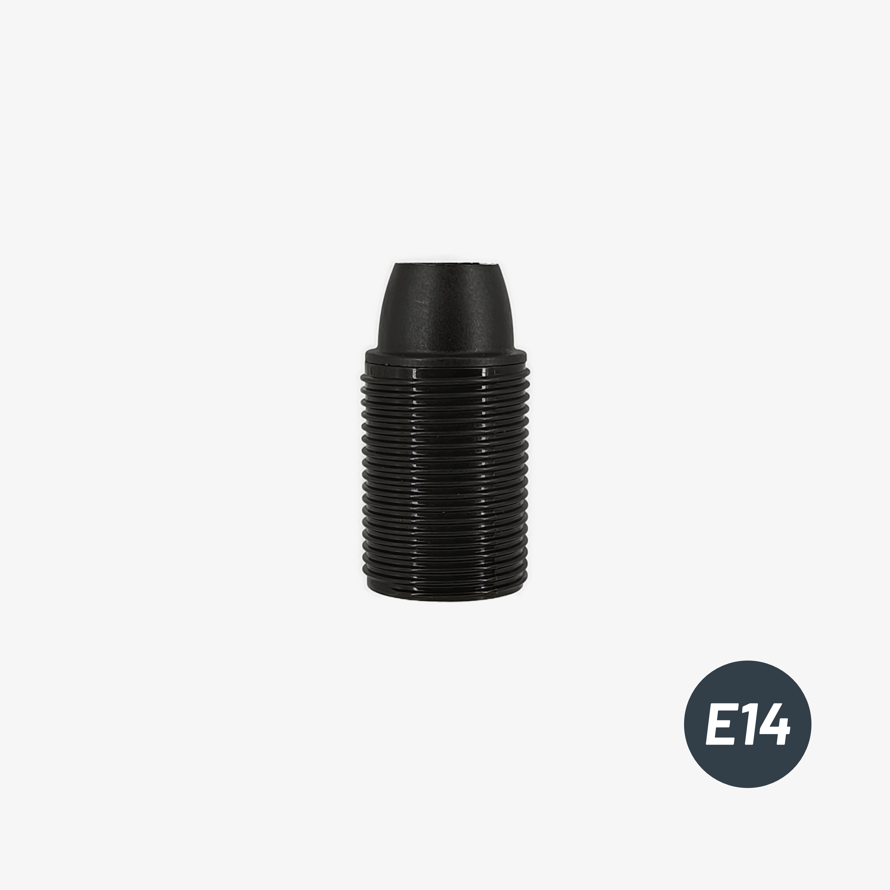 E14 Iso-Fassung mit Metallwinkel schwarz E14 Iso-Fassung mit Metallwinkel schwarz