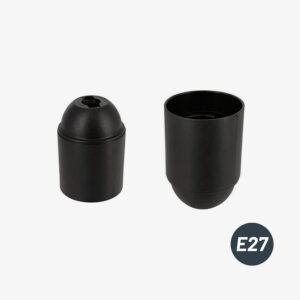 Lampenfassung E27 Kunststoff schwarz glatt für DIY-Leuchten - MCFA0005681Y3