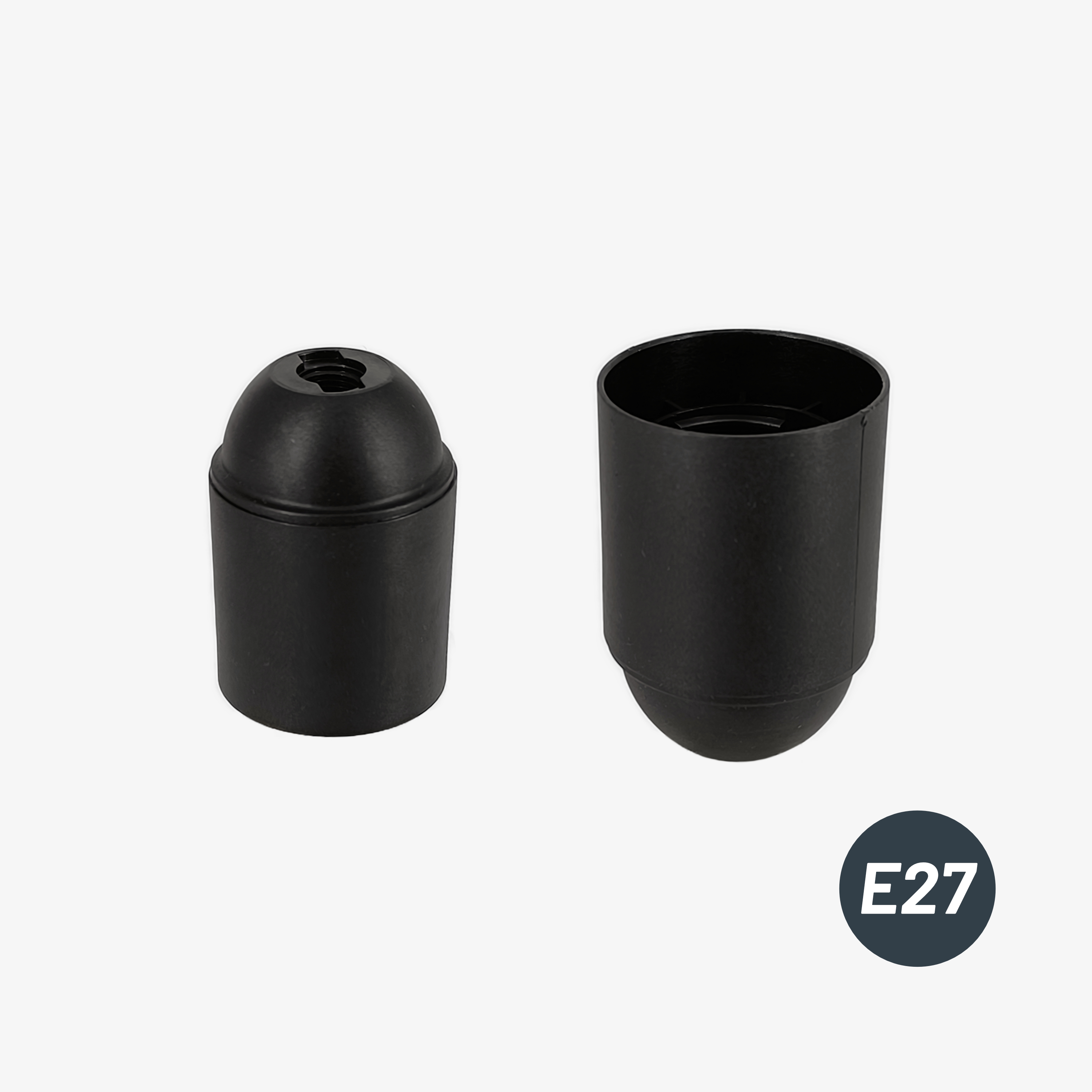 Douille Plastique Culot Simple E27 Couleur Blanche