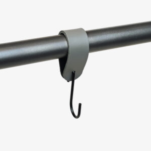 Türhaken Grau Abgerundet Mattes Leder - MCFA0080725L2W0