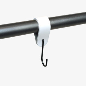 White rounded coat hook in Matte Leather - MCFA0080225L2W0