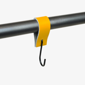 Crochet Penderie Jaune Droit en Cuir Moutarde Mat – MCFA0070325L2W0-1