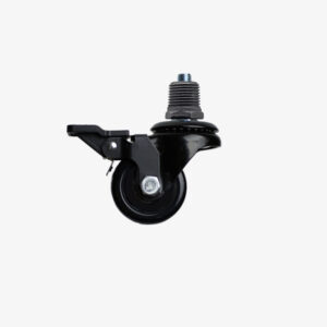 Kit Castor 50mm black with brake 120kg for fitting - V2 - 1/2″ DIY plumbing - MCFA0011112P1
