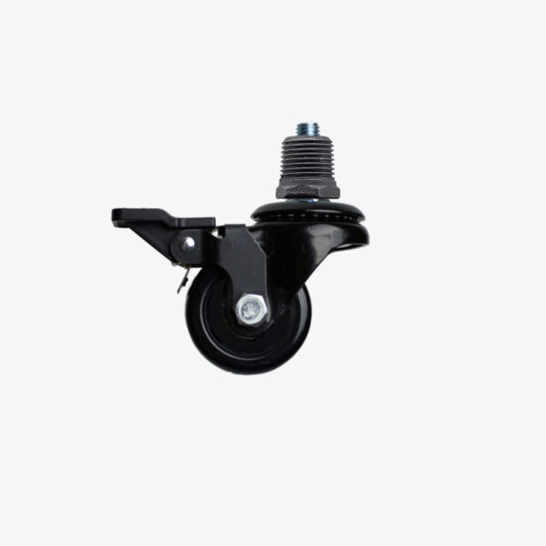 Kit Roulette 50mm noire avec frein 120kg pour raccord – V2 – 1/2″ plomberie DIY &ndash; MCFA0011112P1