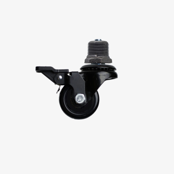 Kit Roulette pivotante noire 50mm avec frein 120kg pour raccord – V2 plomberie DIY &ndash; MCFA0011100P1