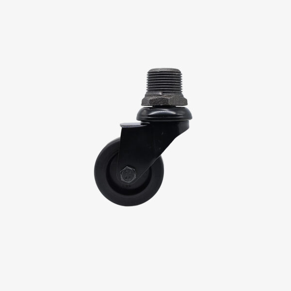 Kit Roulette noire pour raccord plomberie DIY - 50mm - 40Kg &ndash; MCFA0010300P5
