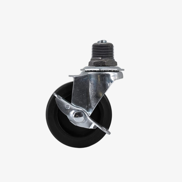 Kit Roulette 75mm avec frein papillon 60kg pour raccord plomberie DIY – MCFA0011400W2