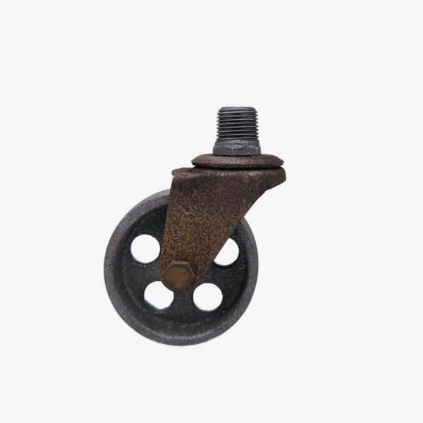 Kit Roulette 75mm Rouille 80kg pour raccord – 1/2″ plomberie DIY – MCFA0010212W16