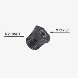 Raccord Mamelon Réduit vers Métrique M10x1,5 – 1/2″ pour la déco style industriel DIY – MCFF1121292W1