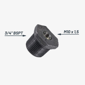 Raccord Mamelon Réduit vers Métrique M10x1,5 – 3/4″ pour la déco style industriel DIY – MCFF1341292W1