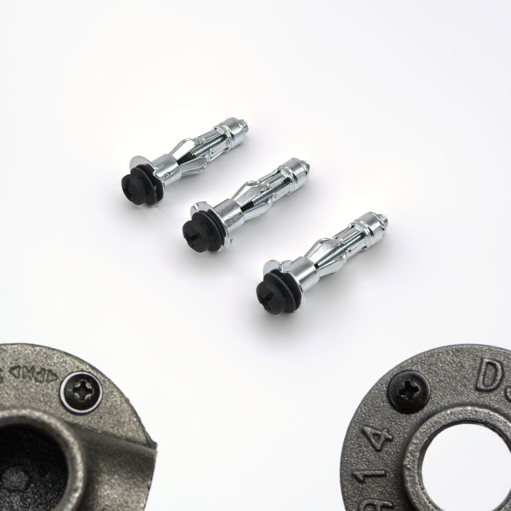 Black Hollow Bulb Screw Fastener for DIY 3-Hole Plumbing Flange - MCFS00015005W21K03