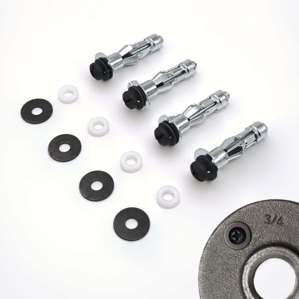 Fixation Kit Vis Bride Classique Ronde Noir Cloison Creuse pour Bride plomberie DIY – MCFS04315005W21K
