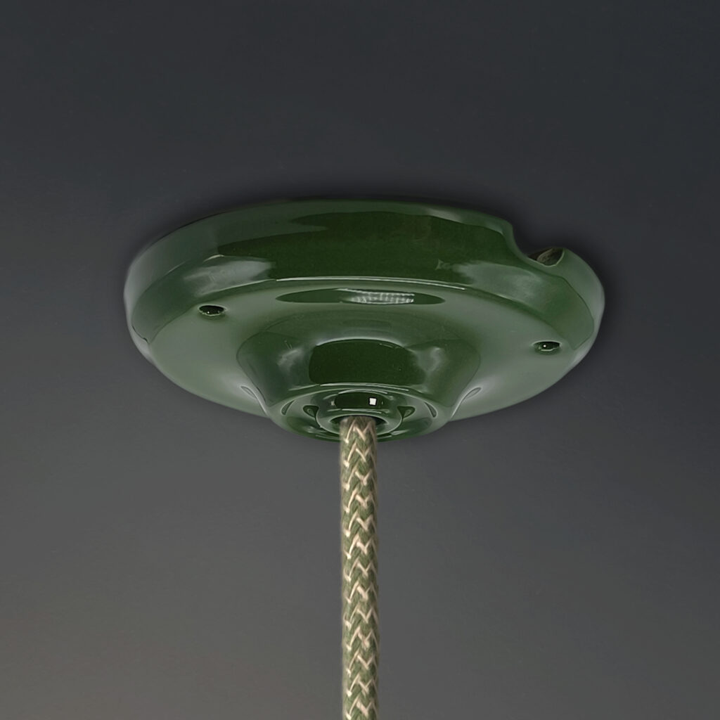 Luminaire suspension Rosace Porcelaine Vert &ndash; MCFL0505105B2