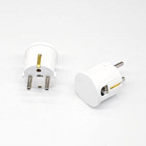 Electrical Component Vintage European Plug With Earth - White - MCFL0103202Y8