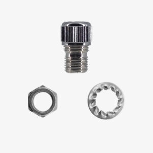 Composant luminaire Serre-câble Moleté en laiton avec écrou – Chrome &ndash; MCFL0360123W9S11