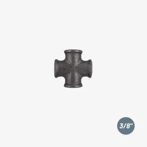 Raccord Croix égal – 3/8″ de plomberie en fonte noir pour la décoration industrielle DIY &ndash; MCFF0411138W1