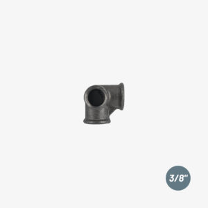 Raccord Distributeur 3 voies – 3/8″ de plomberie en fonte noir pour la décoration industrielle DIY &ndash; MCFF0531138W1