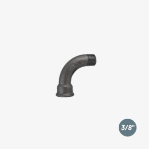 Raccord Coude long 90° F/M – 3/8″ de plomberie en fonte noir pour la décoration industrielle DIY &ndash; MCFF0121238W1