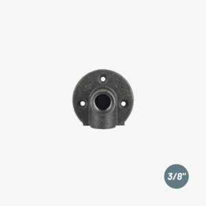 2-Wege-Winkel-Flanschanschluss (Zylinderkopf) – 3/8″ aus schwarzem Gusseisen für den DIY-Industrie-Dekorationsbereich, auch als Zylinderkopf bezeichnet – MCFF0621138W1