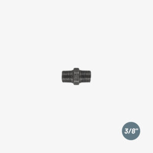Raccord Mamelon Male – 3/8″ de plomberie en fonte noir pour la décoration industrielle DIY &ndash; MCFF2001338W1