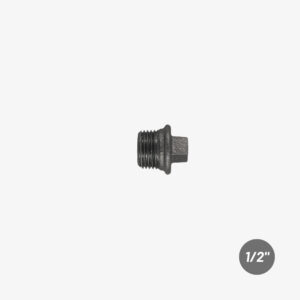 Raccord Bouchon à collet – 1/2″ de plomberie en fonte noir pour la décoration industrielle DIY &ndash; MCFF0311312W1