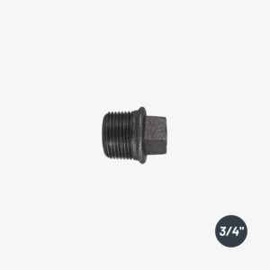 Raccord Bouchon à collet – 3/4″ de plomberie en fonte noir pour la décoration industrielle DIY &ndash; MCFF0311334W1