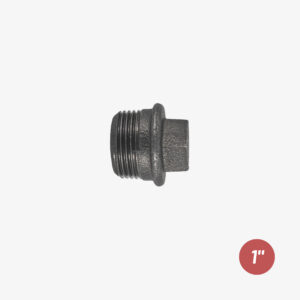Raccord Bouchon à collet – 1″ de plomberie en fonte noir pour la décoration industrielle DIY &ndash; MCFF0311344W1