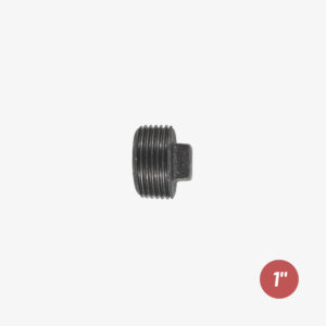 Fitting Stopfen ohne Kragen - 1″ gusseiserne Klempnerei schwarz für DIY Industriedekoration - MCFF0331344W1