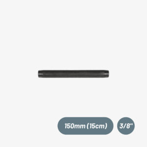 Tube acier noir double filetage standard – 3/8″, 150mm (15cm) pour raccord plomberie bricolage DIY &ndash; MCFP0150138W1