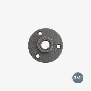 Decoratieve flensverbinding – 3/8″ zwart gietijzeren sanitair voor industriële DIY-decoratie – MCFF0641138W1