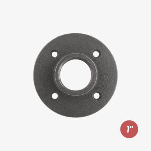 Decoratieve flensverbinding – 1″ zwart gietijzeren sanitaironderdeel voor industriële DIY-decoratie – MCFF0641144W1